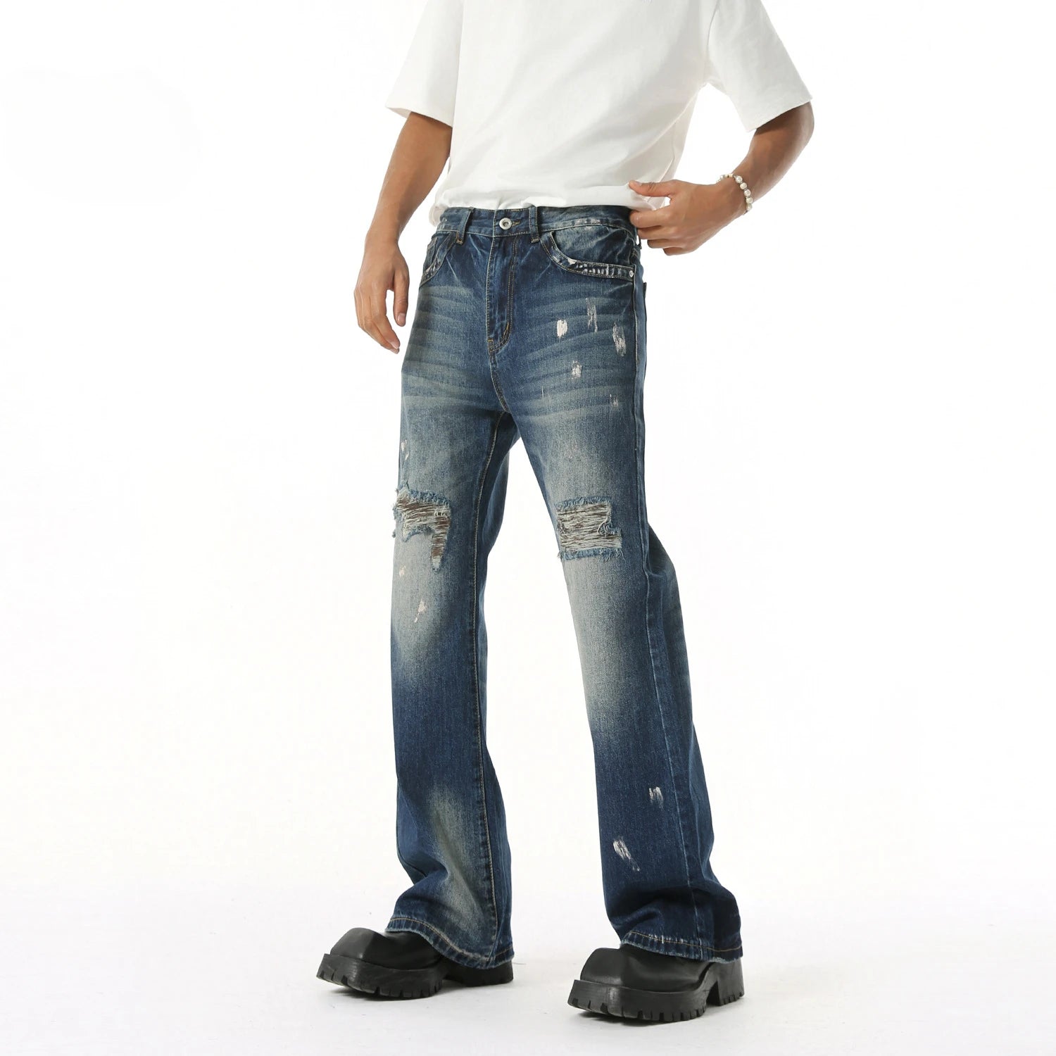 Men’s Tie-Dye Flare Jeans