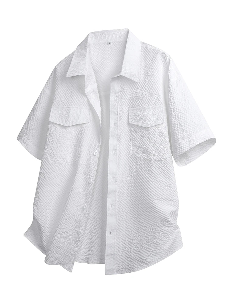 Men’s Bubble Fabric Summer Shirt
