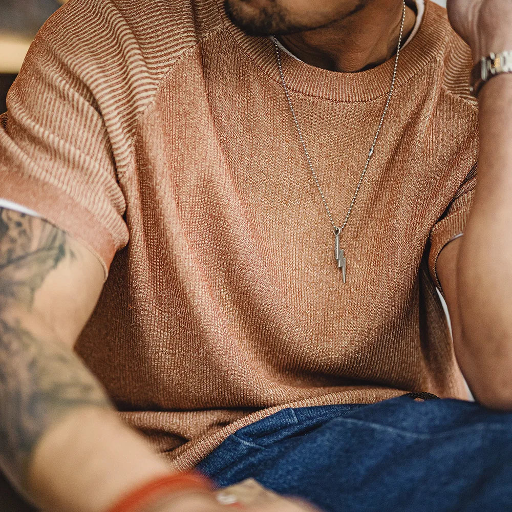 Maden Men’s Vintage Knit T-Shirt