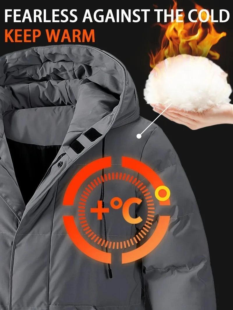 MEN'S HEAVYWEIGHT WINTER COAT WINDPROOF COLD WEATHER
