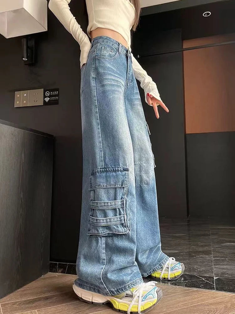 Harajuku Multi-Pocket Baggy Jeans