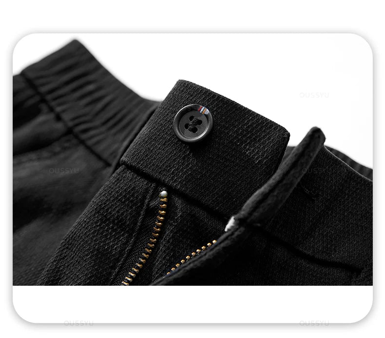 MEN JEANS ELASTICS WAIST LOOSE STRAIGHT