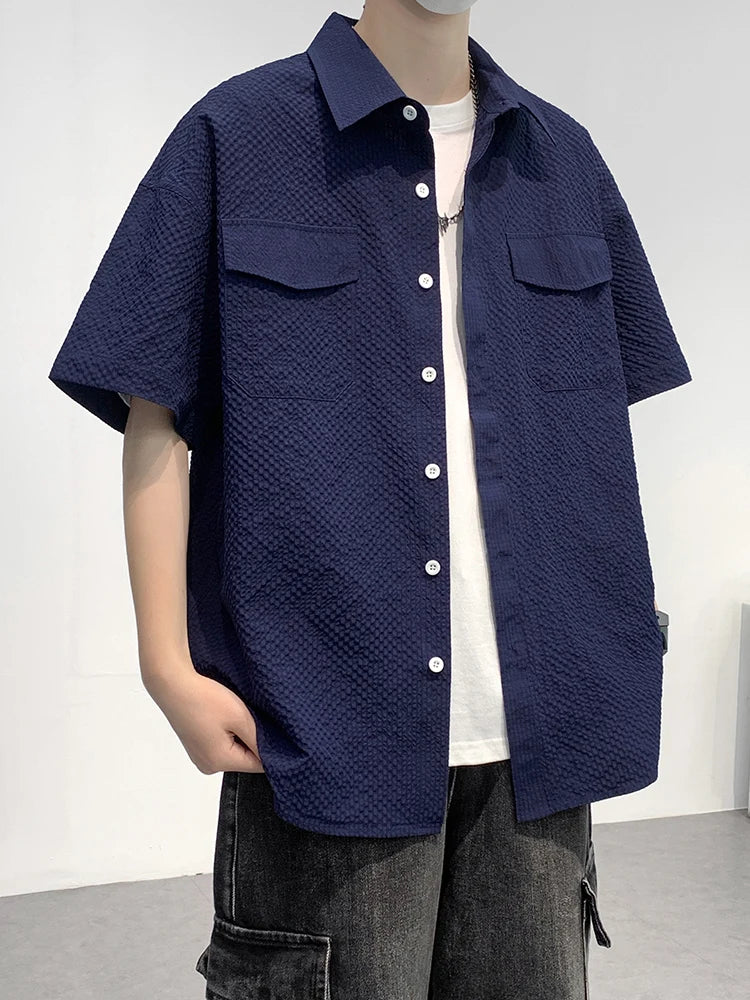 Men’s Bubble Fabric Summer Shirt