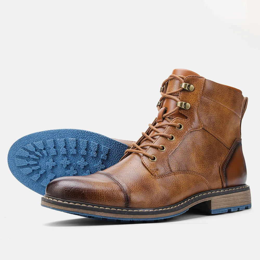 MEN'S ANKLE LEATHER BOOTS