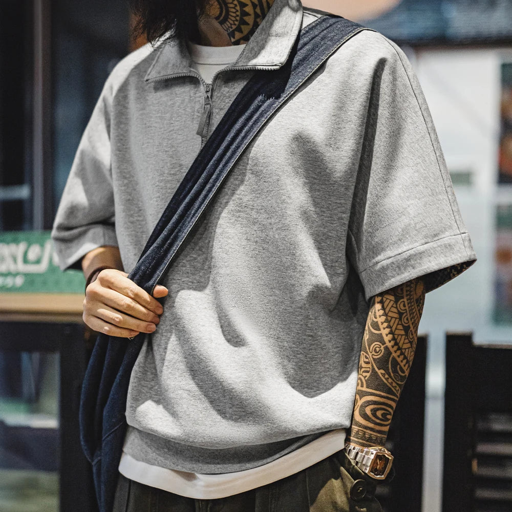 Men’s Vintage Boro Half-Zip Polo