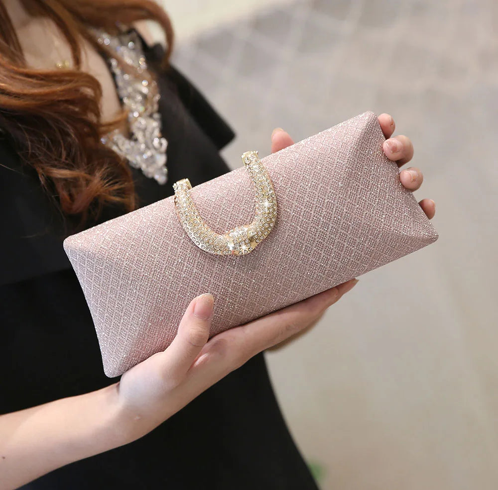 Women’s Luxury Gold Glitter Clutch