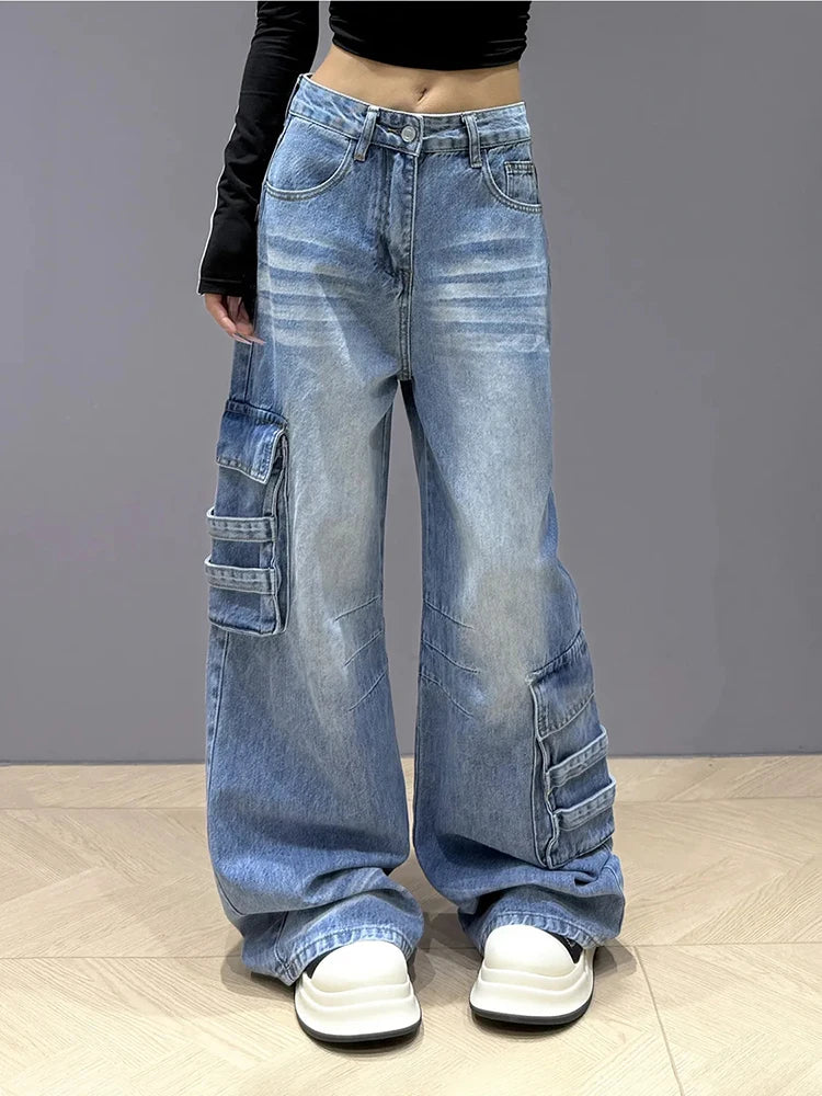 Harajuku Multi-Pocket Baggy Jeans