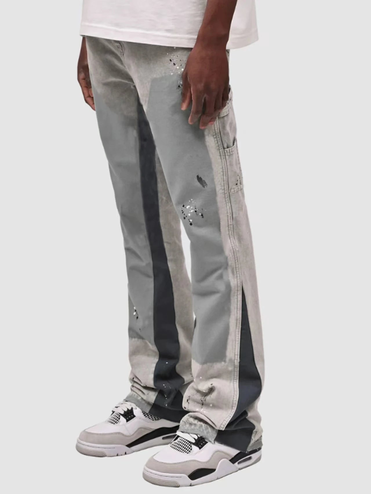 Men’s Punk Skinny Flared Jeans