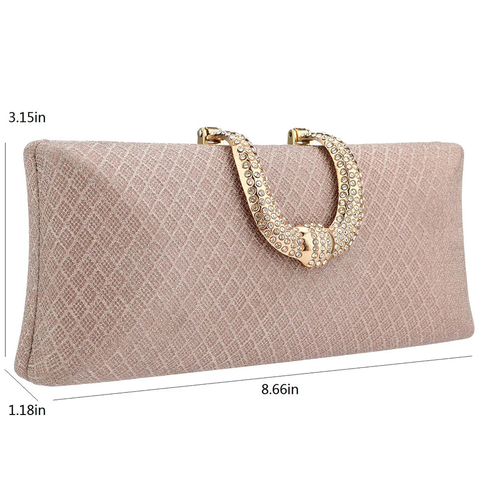 Women’s Luxury Gold Glitter Clutch