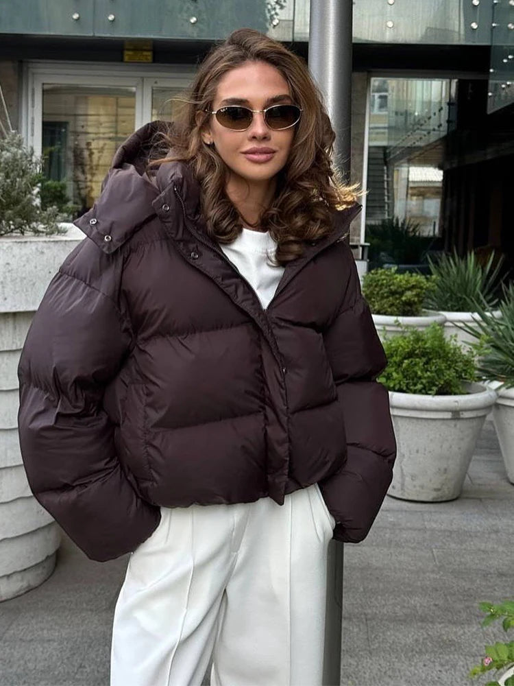 Women’s Hooded Short Cotton Jacket