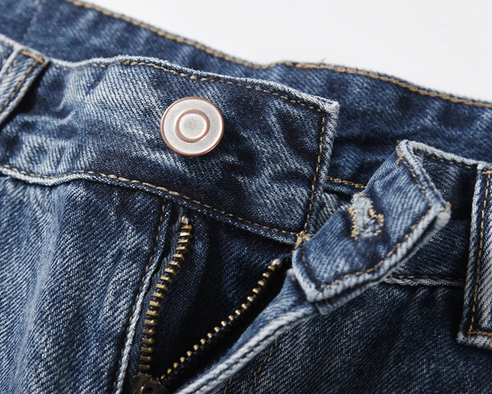 Men’s Contrast Washed Flare Jeans