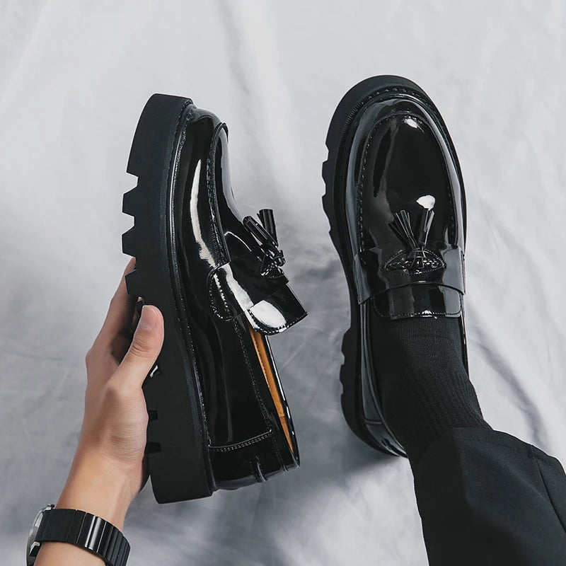 Men’s Platform Leather Loafers