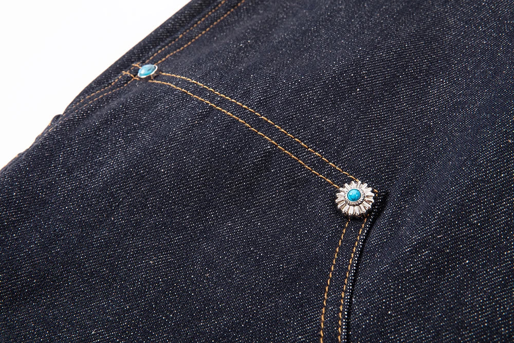 MEN’S TURQUOISE BAGGY DENIM SORTS