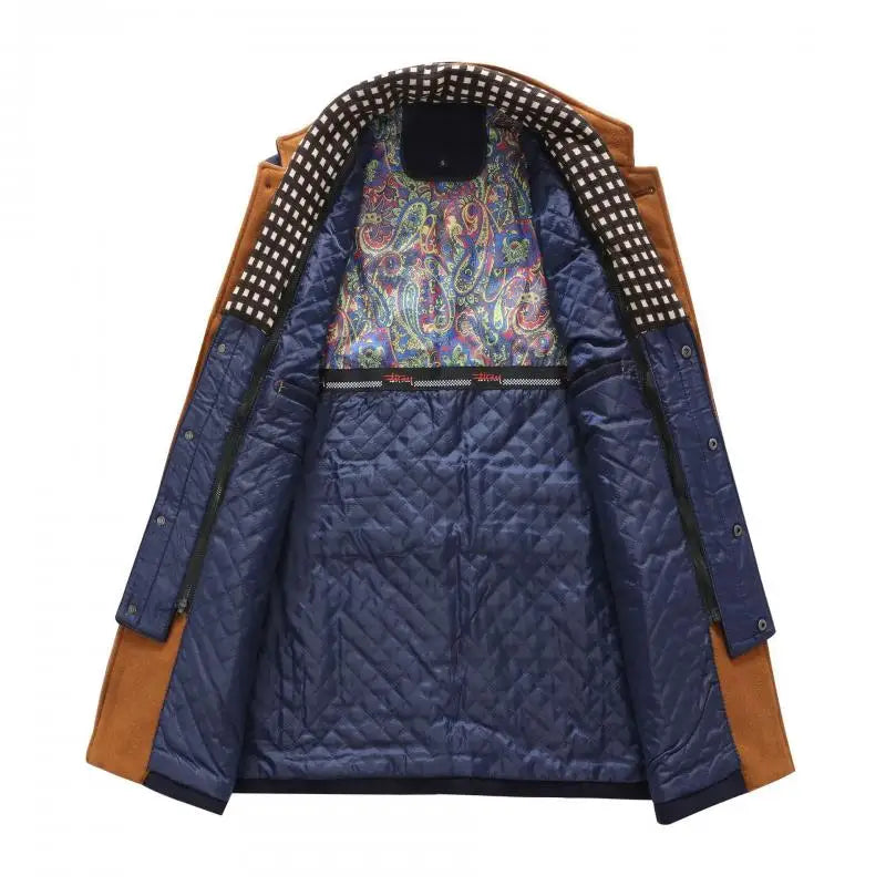 MENS  WINTER WOOL COATS SMART CASUAL THICK WARM WOOLEN