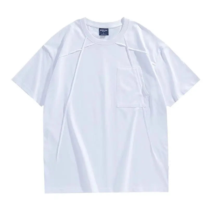 Men’s Irregular Pleated T-Shirt