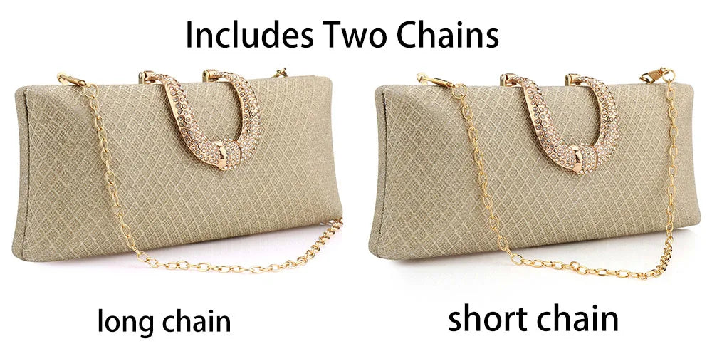 Women’s Luxury Gold Glitter Clutch