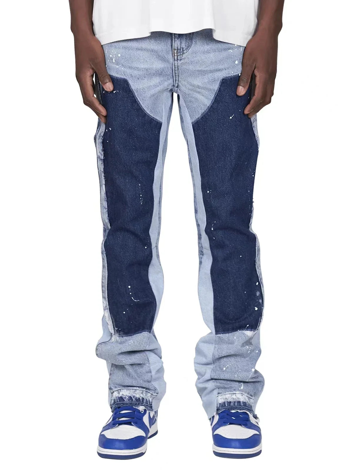 Men’s Punk Skinny Flared Jeans