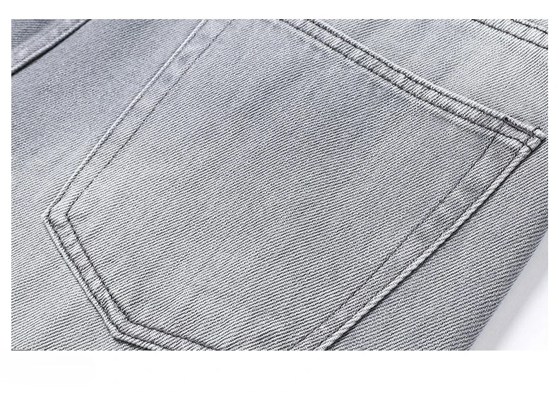 Men’s Patchwork Straight Jeans