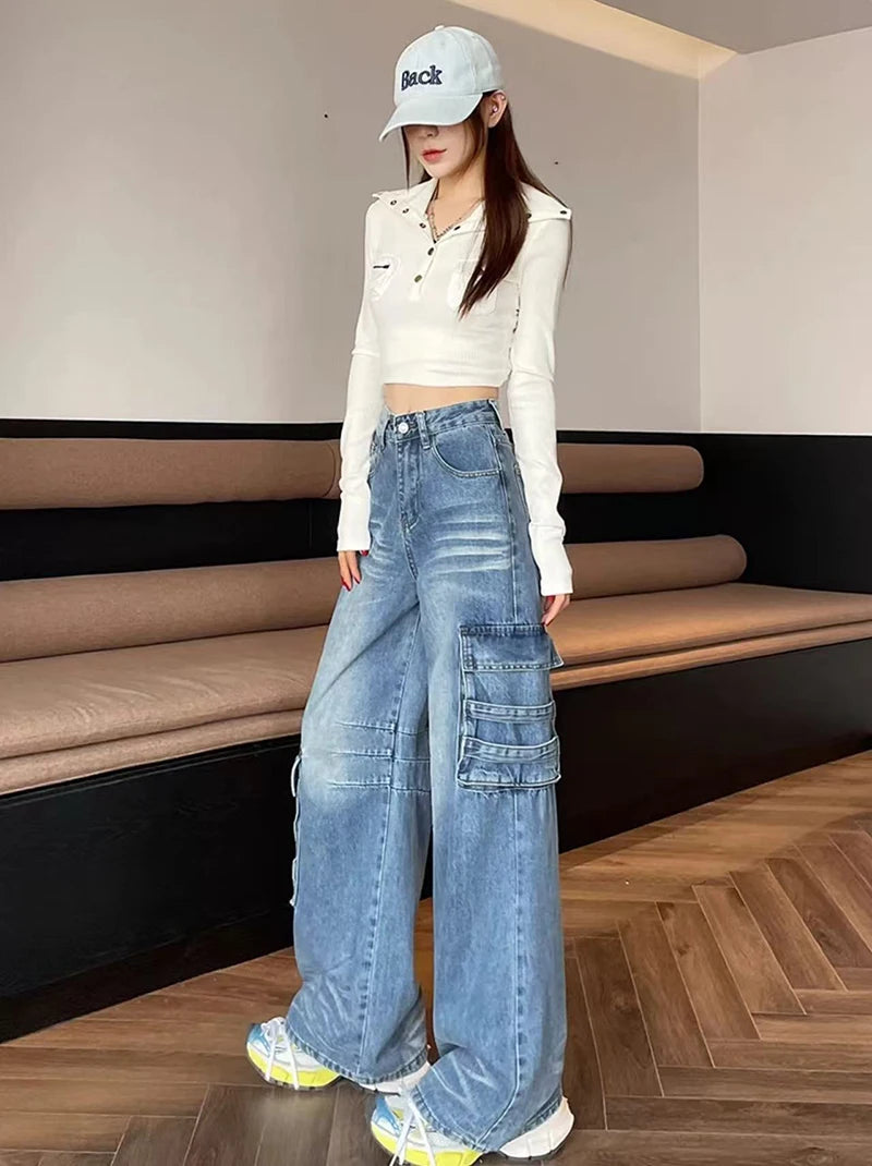 Harajuku Multi-Pocket Baggy Jeans
