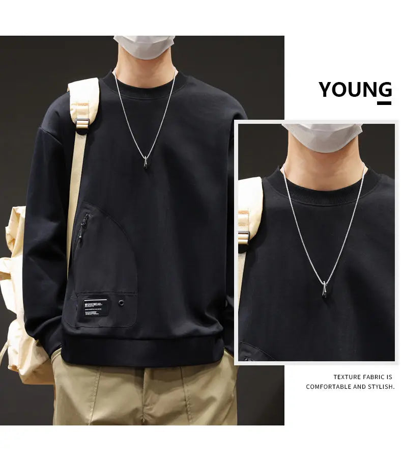 MEN’S PRINTED ROUND NECK SWEATSHIT