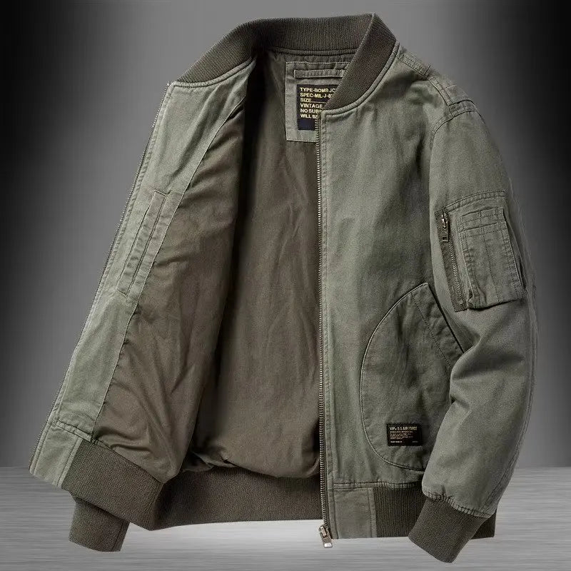 Loose Cotton Baseball Jacket