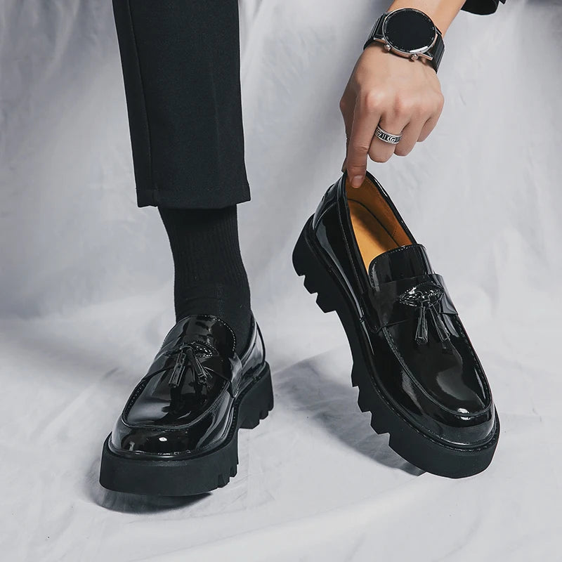 Men’s Platform Leather Loafers