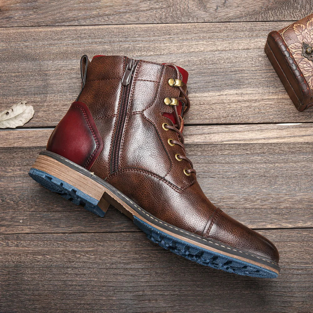MEN'S ANKLE LEATHER BOOTS