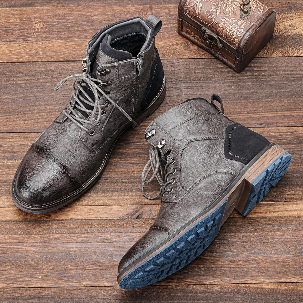 MEN'S ANKLE LEATHER BOOTS