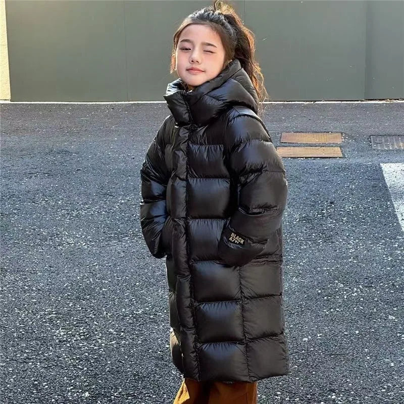 Kids Hooded Waterproof Down Jacket