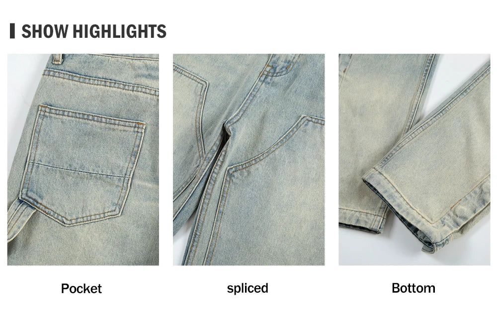 Men’s Contrast Washed Flare Jeans