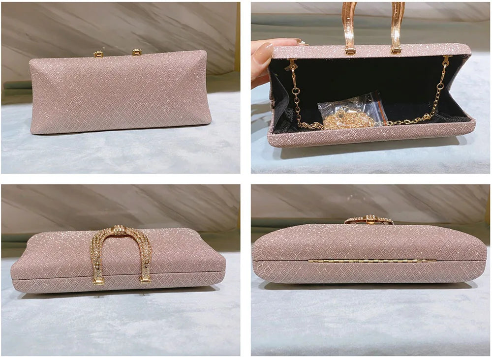 Women’s Luxury Gold Glitter Clutch