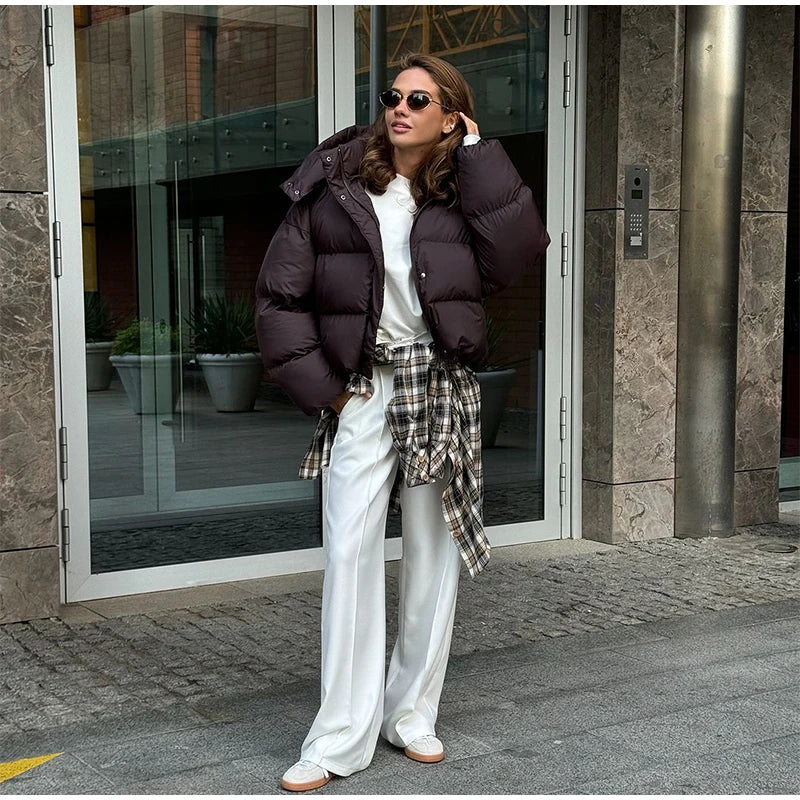 Women’s Hooded Short Cotton Jacket