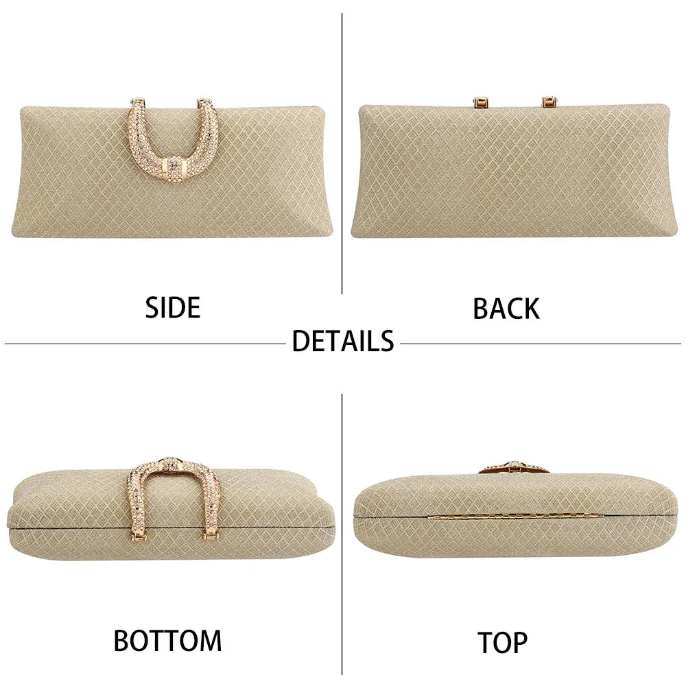 Women’s Luxury Gold Glitter Clutch