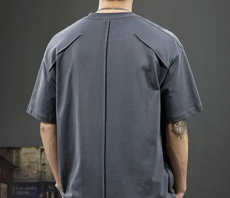Men’s Irregular Pleated T-Shirt