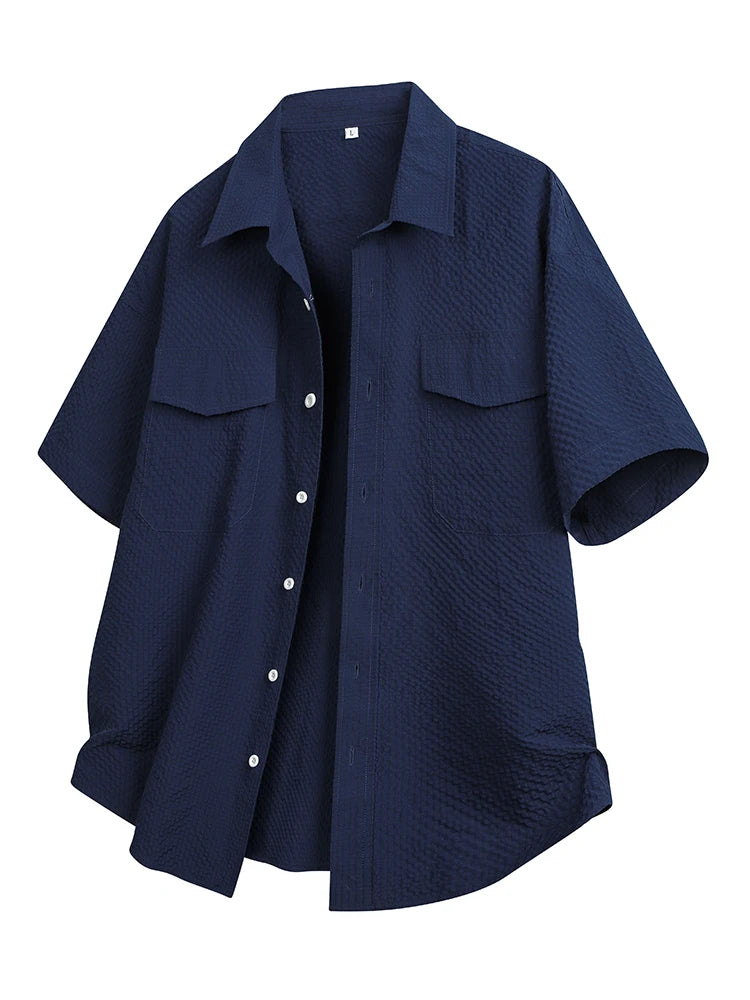 Men’s Bubble Fabric Summer Shirt