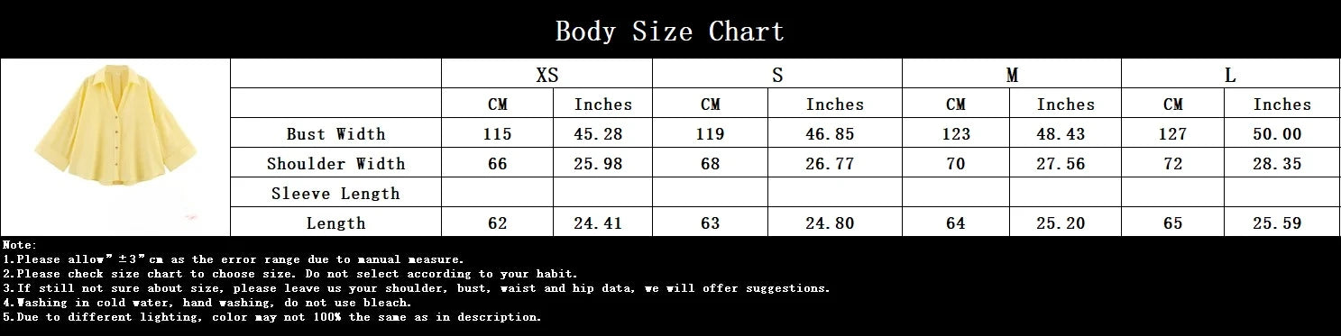 Women Fall Casual Loose Shirt Lapel Buttons Wide Sleeve Shirt