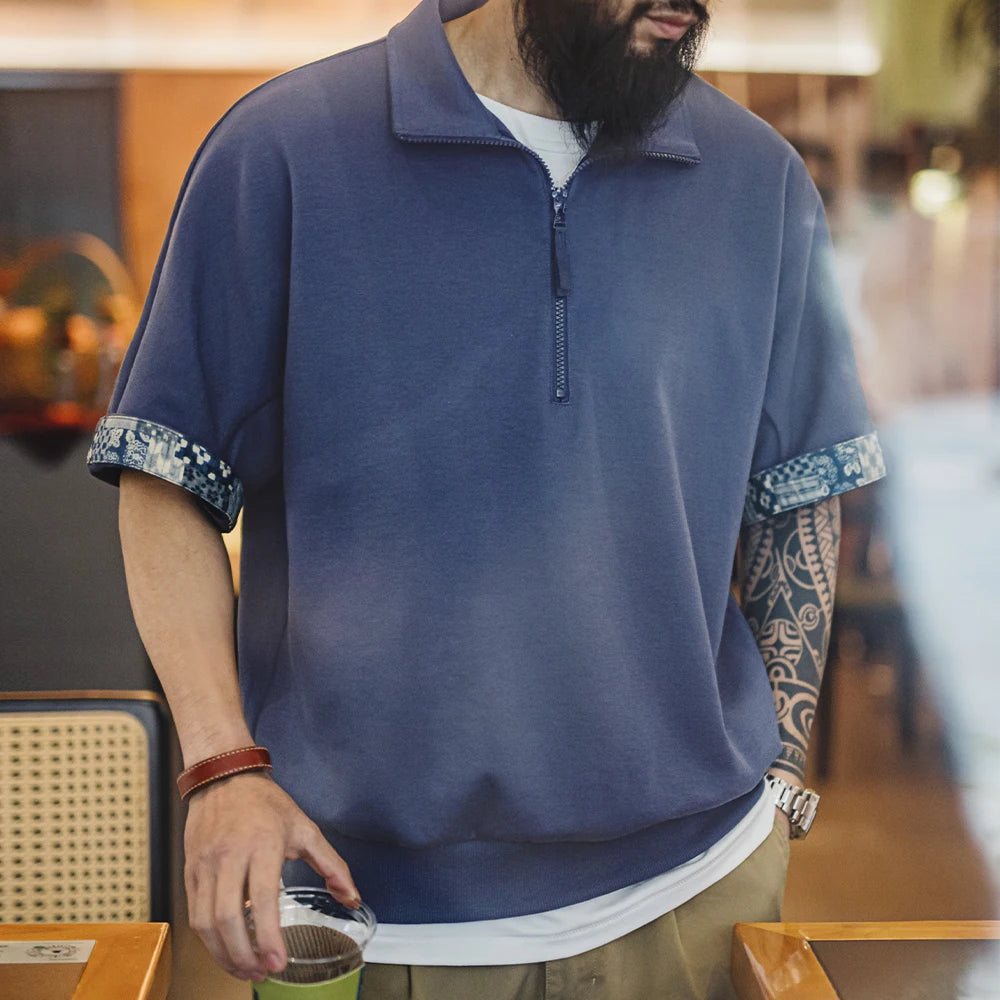 Men’s Vintage Boro Half-Zip Polo