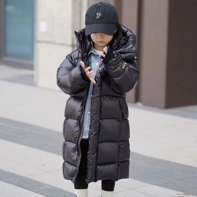 Kids Hooded Waterproof Down Jacket