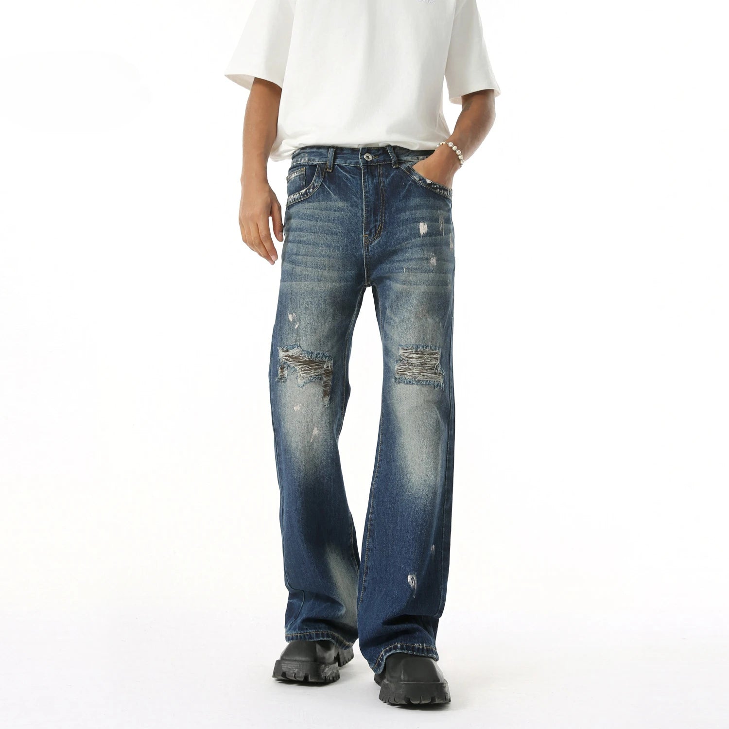 Men’s Tie-Dye Flare Jeans