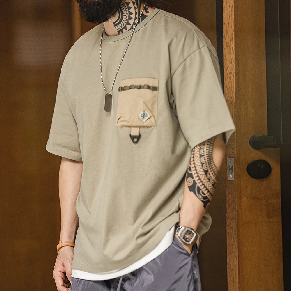 MEN’S SPLICED POCKET T-SHIRT