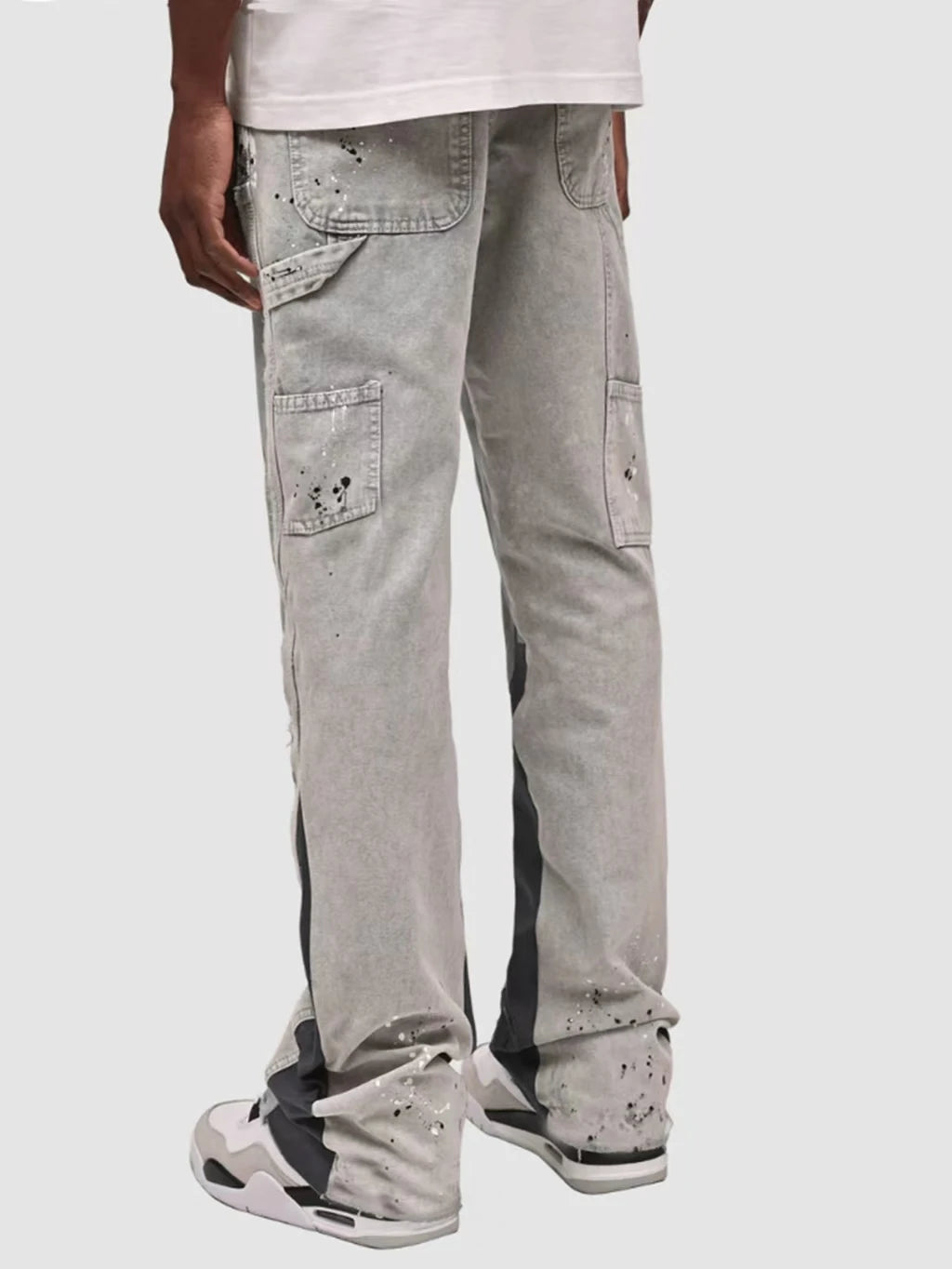 Men’s Punk Skinny Flared Jeans