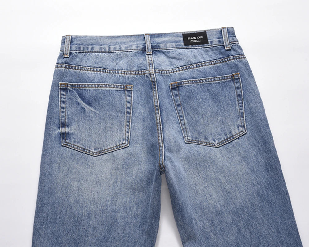 Men’s Contrast Washed Flare Jeans