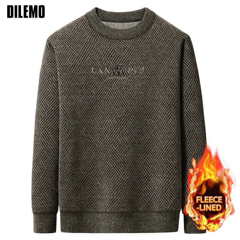 MEN’S THICK VELVET KNIT SWEATER