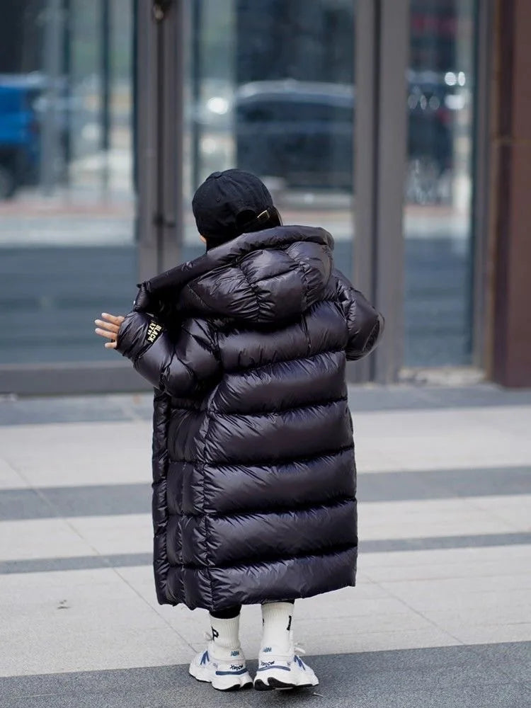 Kids Hooded Waterproof Down Jacket