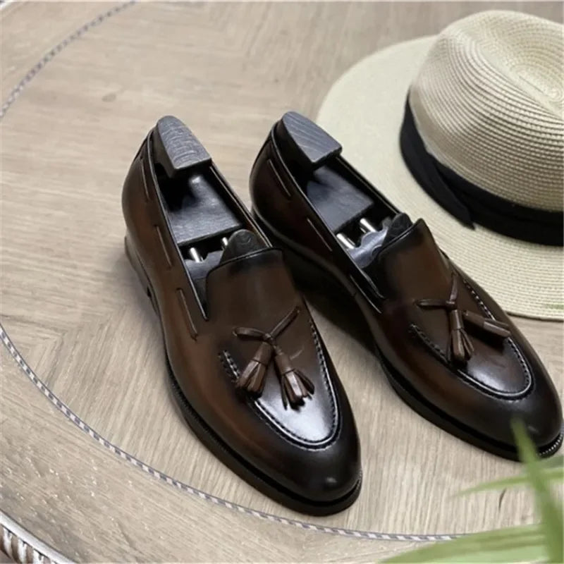 Men’s Genuine Leather Tassel Loafers