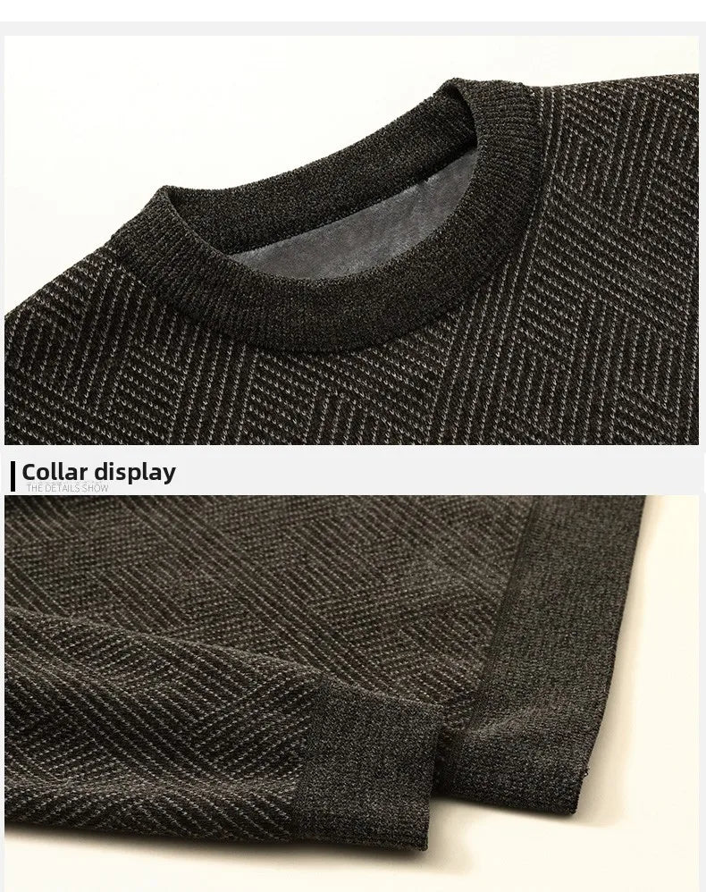 MEN’S THICK VELVET KNIT SWEATER
