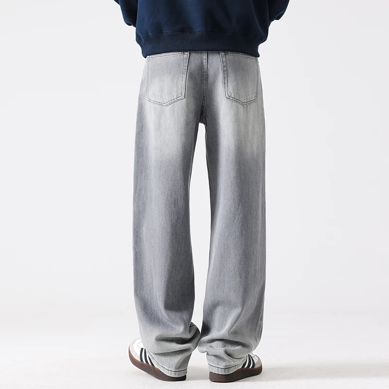Men’s Patchwork Straight Jeans