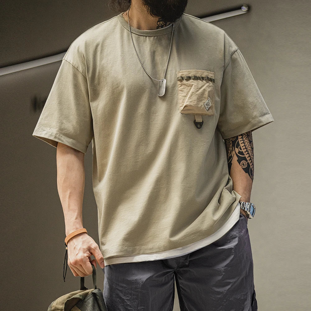MEN’S SPLICED POCKET T-SHIRT