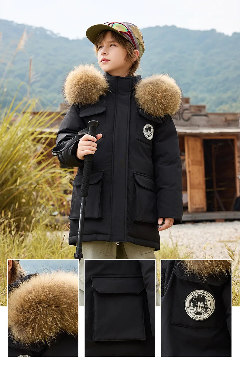Warm Winter Coat for Boys (5–16 Years)