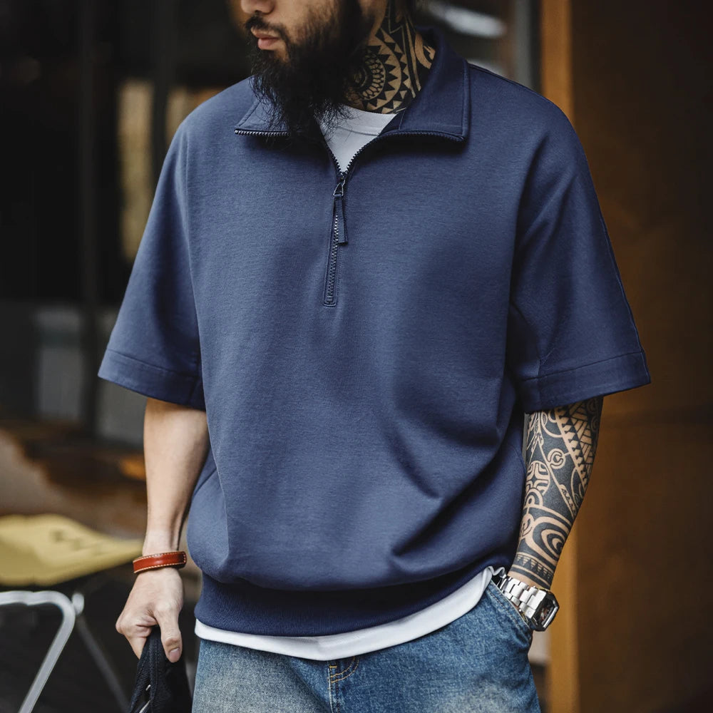 Men’s Vintage Boro Half-Zip Polo